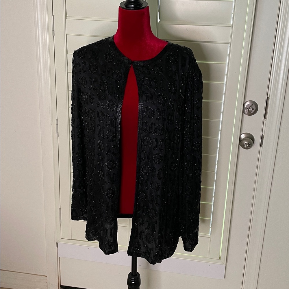 Vintage - Papell Boutique Black Evening Jacket - not new in good condition.